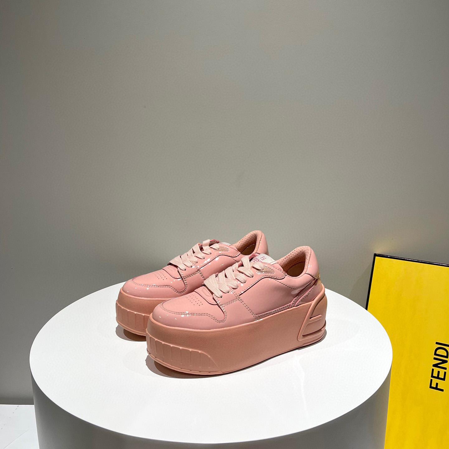 Fendi Fashion Show Pink Leather Low-Tops Sneaker  - DesignerGu