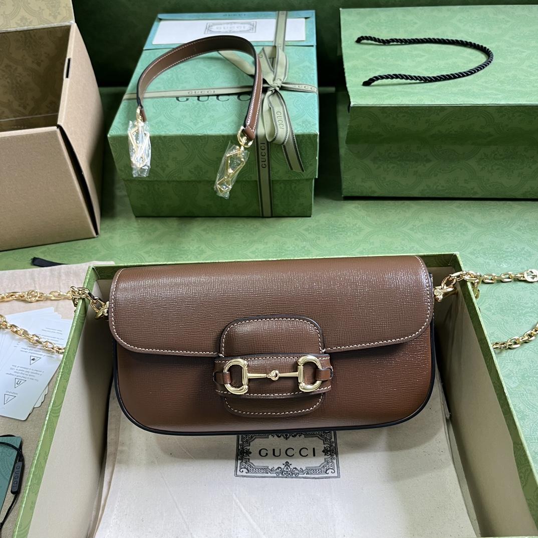 Gucci Horsebit 1955 Small Shoulder Bag(24-13-5cm)   - DesignerGu