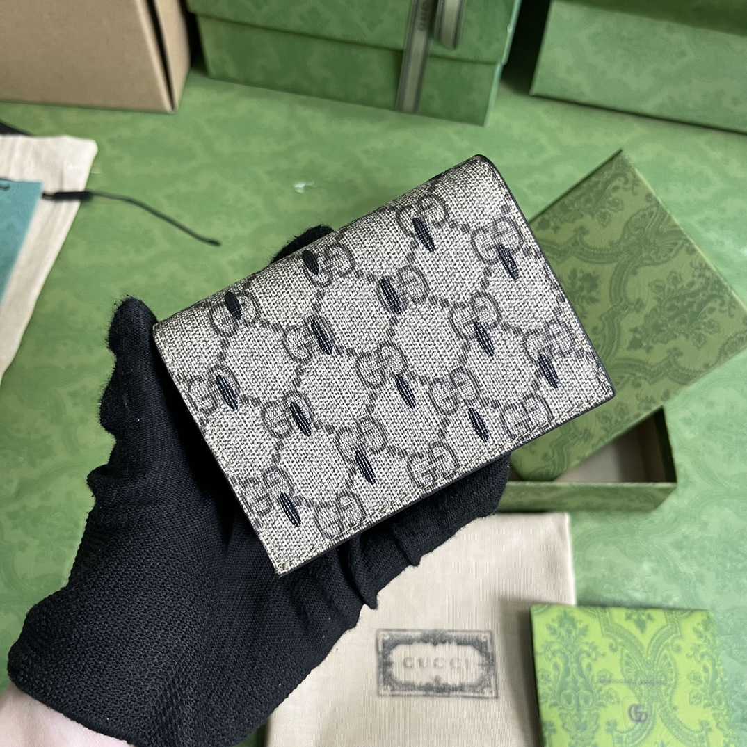 Gucci Card Case Wallet With Double G Strawberry - DesignerGu