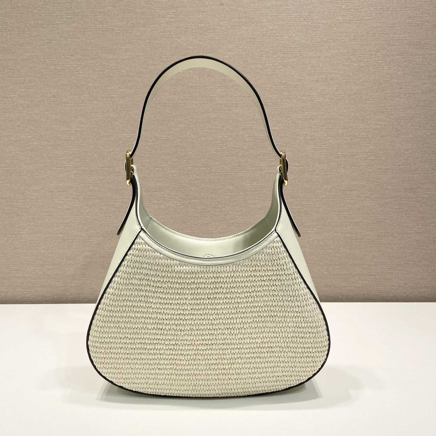 Prada Fabric And Leather Shoulder Bag - DesignerGu