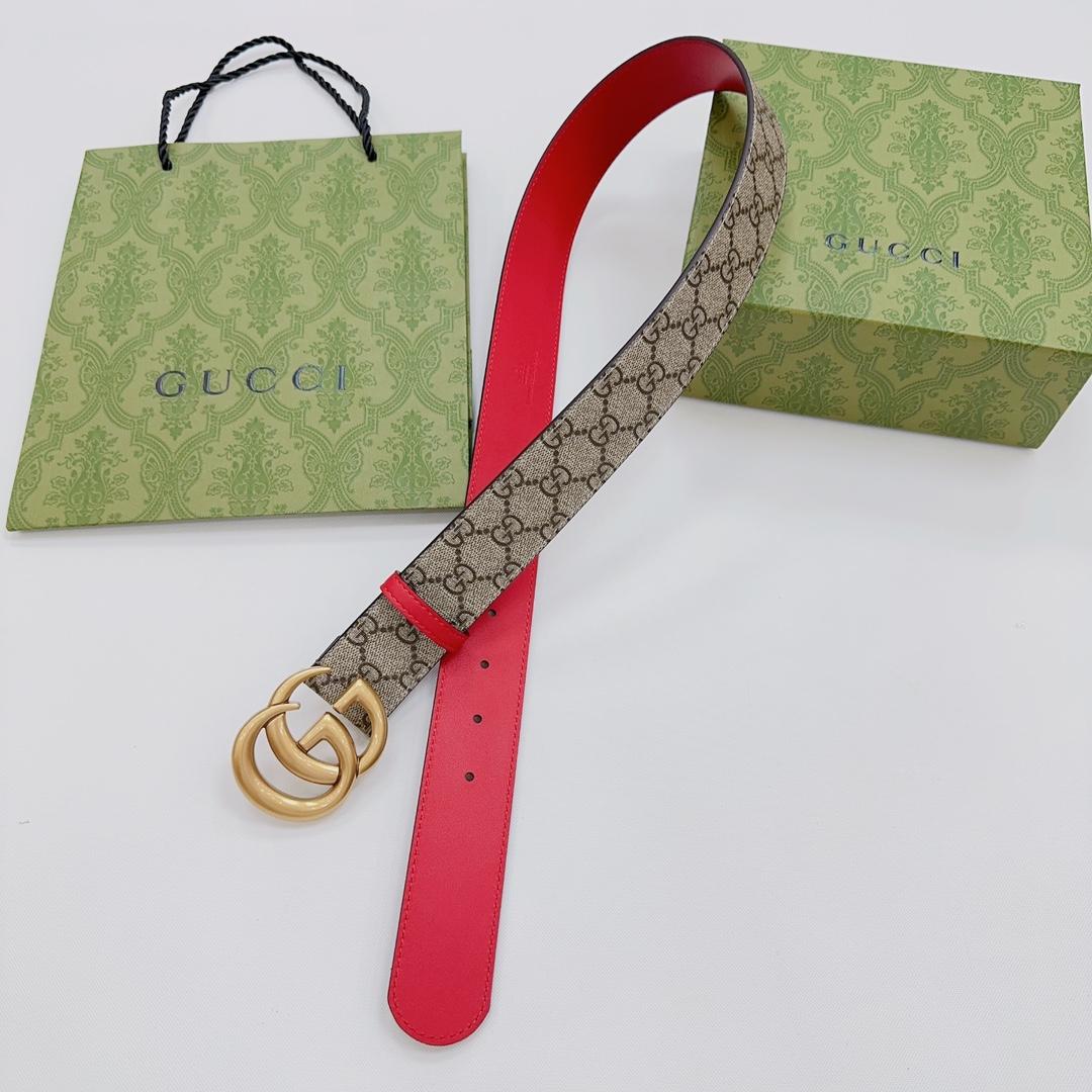 Gucci GG Marmont Reversible Belt - DesignerGu