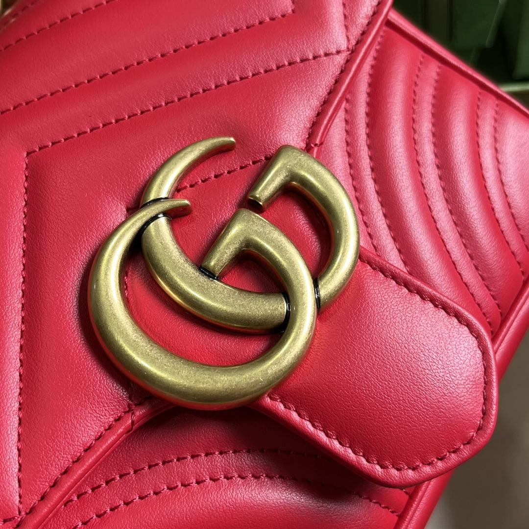 Gucci GG Marmont Mini Shoulder Bag(18-15-8cm) - DesignerGu