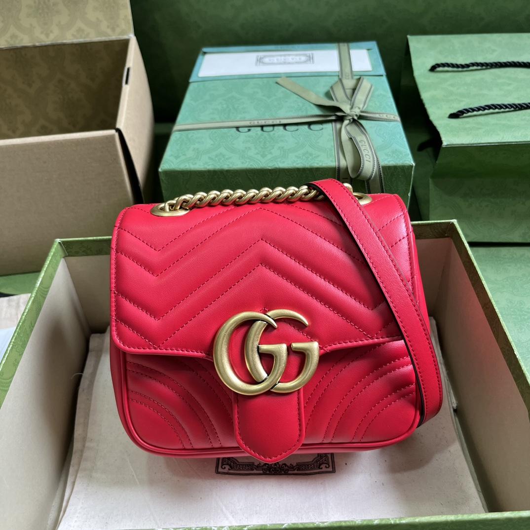 Gucci GG Marmont Mini Shoulder Bag(18-15-8cm) - DesignerGu