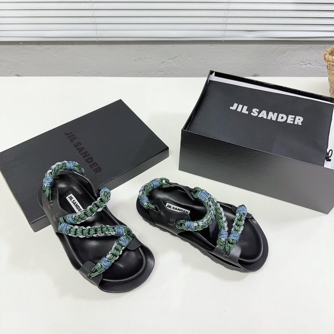 JIl Sander Leather Sandals - DesignerGu