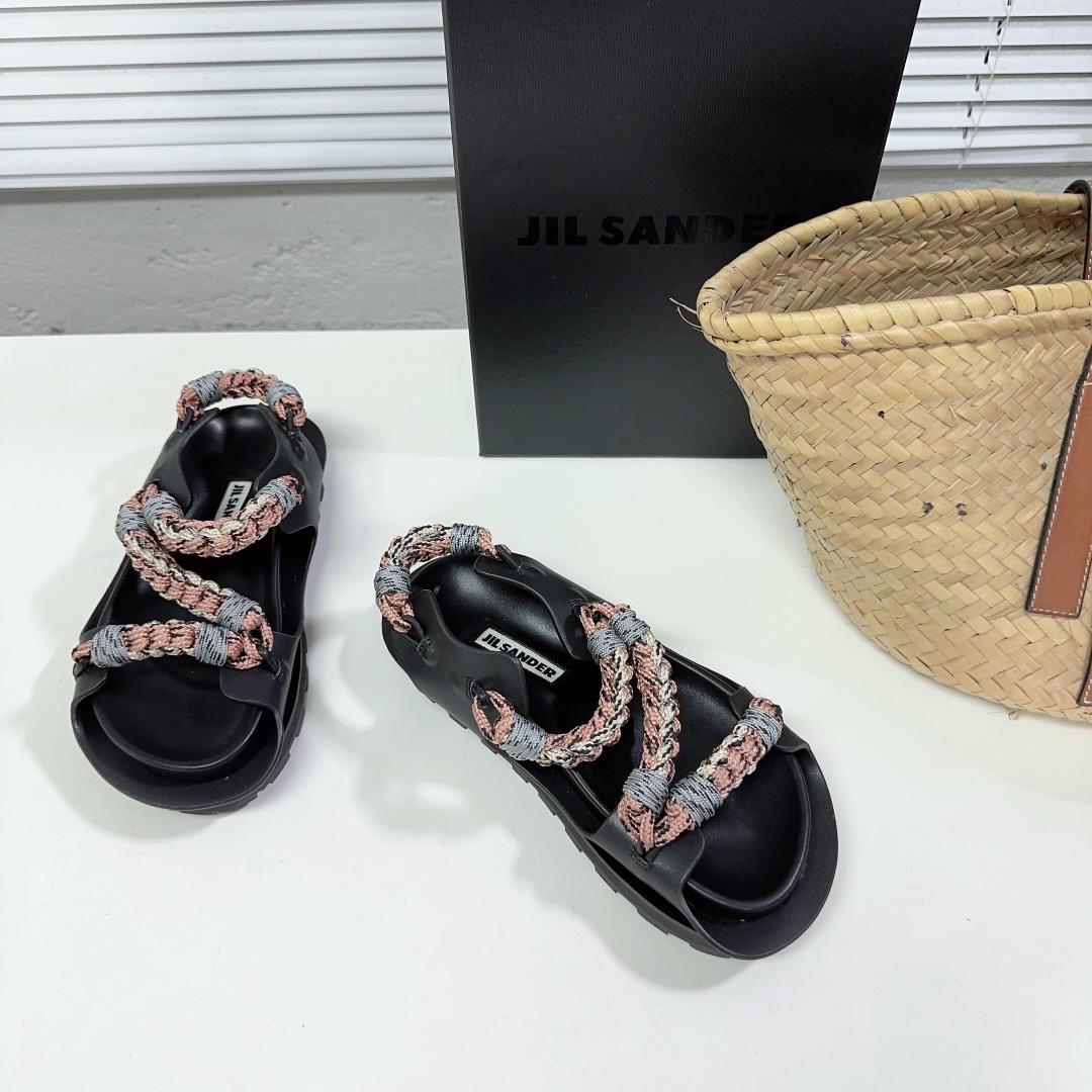 JIl Sander Leather Sandals - DesignerGu