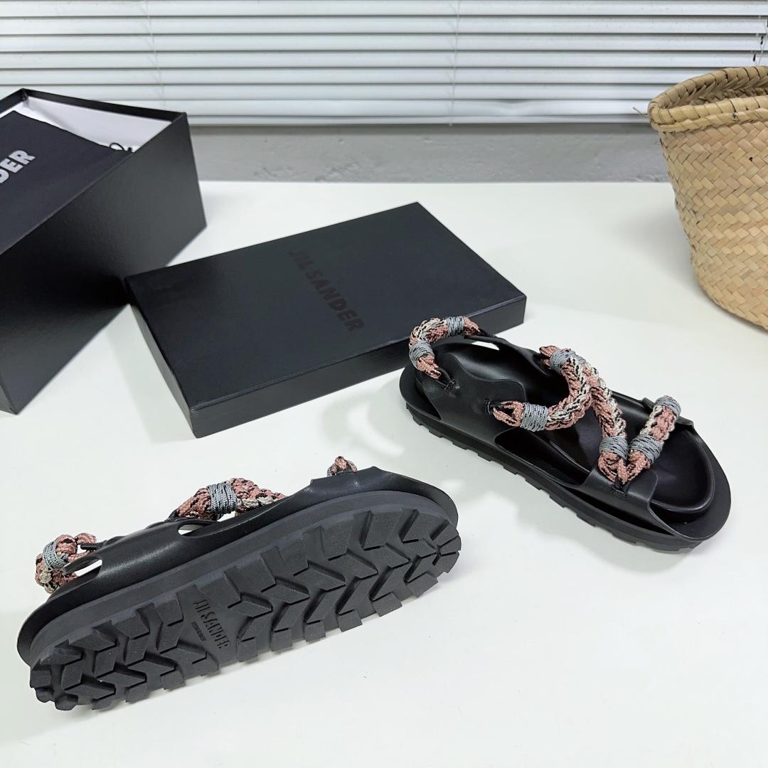 JIl Sander Leather Sandals - DesignerGu