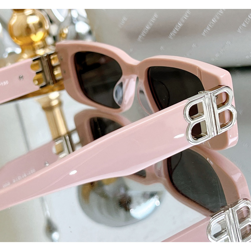 Balenciaga Dynasty Rectangle Sunglasses In Pink    bb0096 - DesignerGu