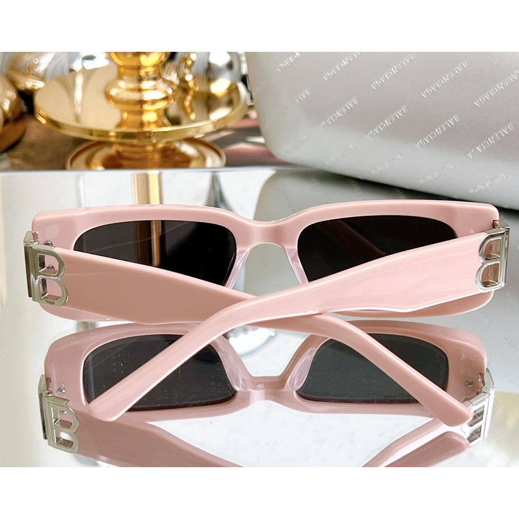 Balenciaga Dynasty Rectangle Sunglasses In Pink    bb0096 - DesignerGu