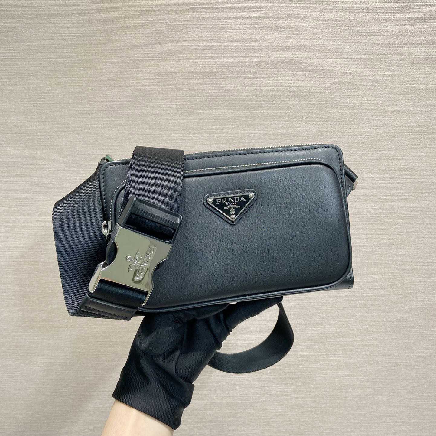 Prada Saffiano Leather Shoulder Bag - DesignerGu