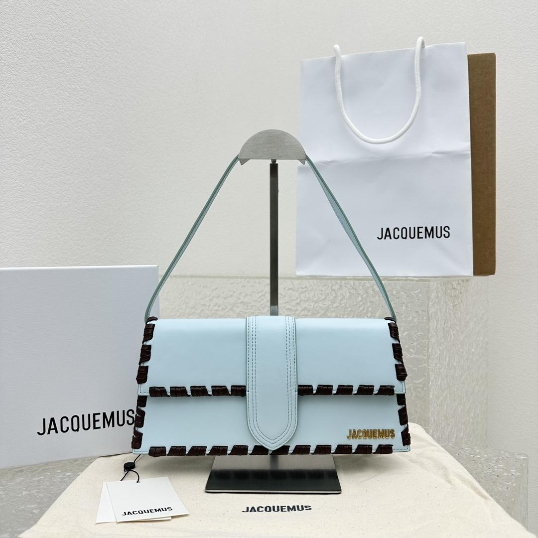 Jacquemus Le Bambino Long Lacet Long laced Flap Bag(28x13.5x6cm) - DesignerGu