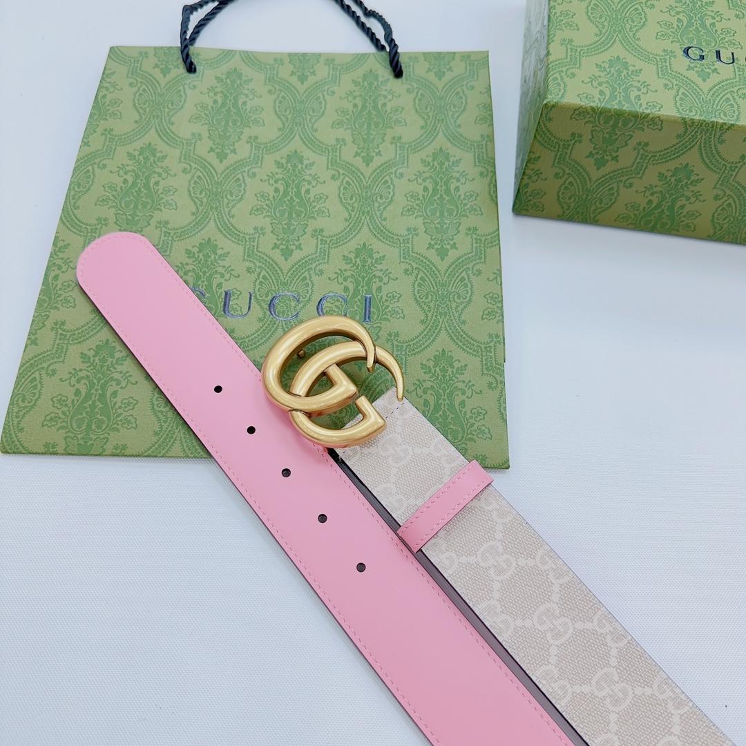 Gucci GG Marmont Reversible Wide Belt - DesignerGu