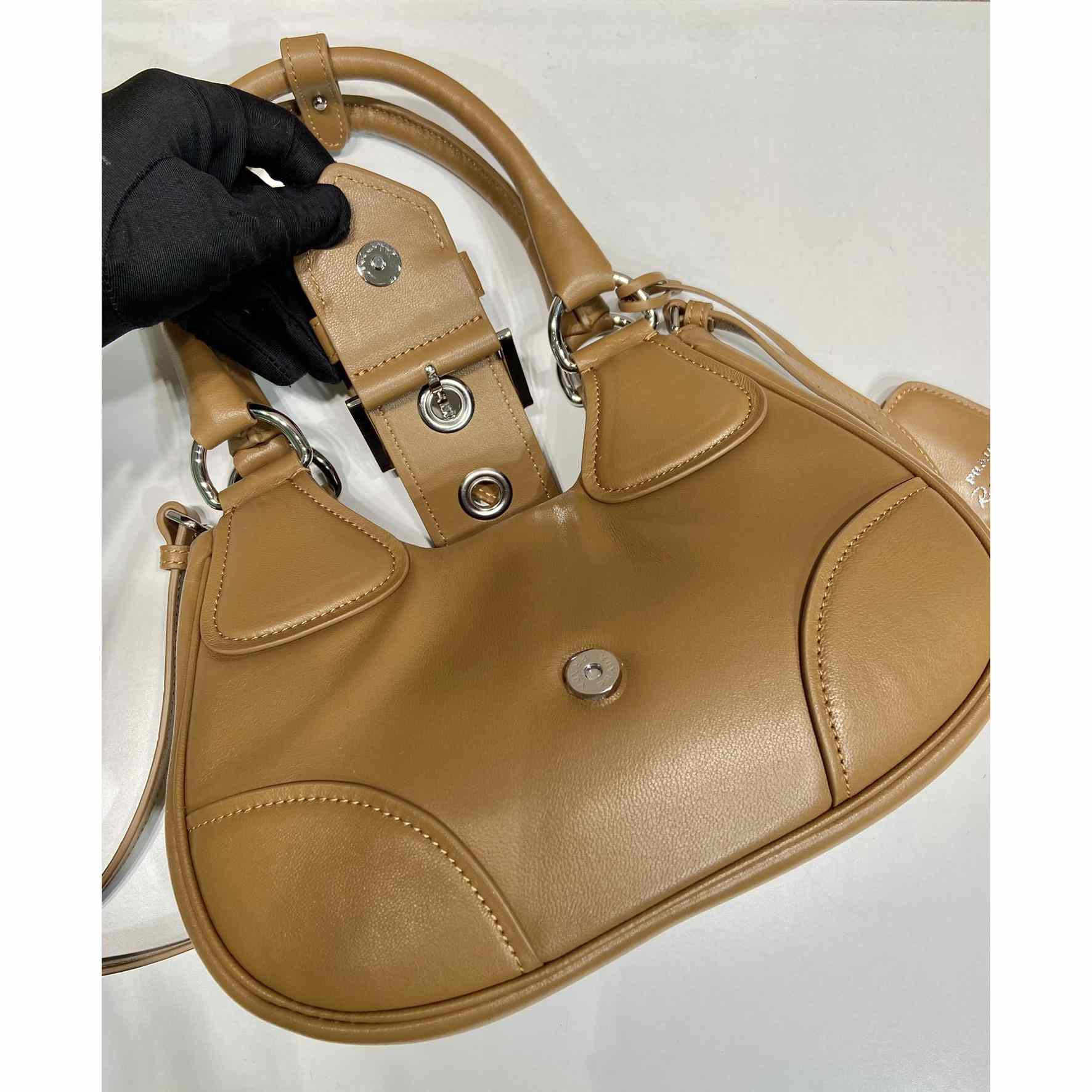 Prada Moon Padded Nappa-leather Bag - DesignerGu