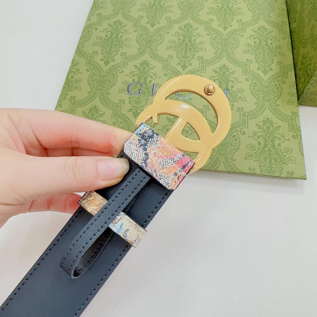 Gucci GG Marmont Wide Belt - DesignerGu