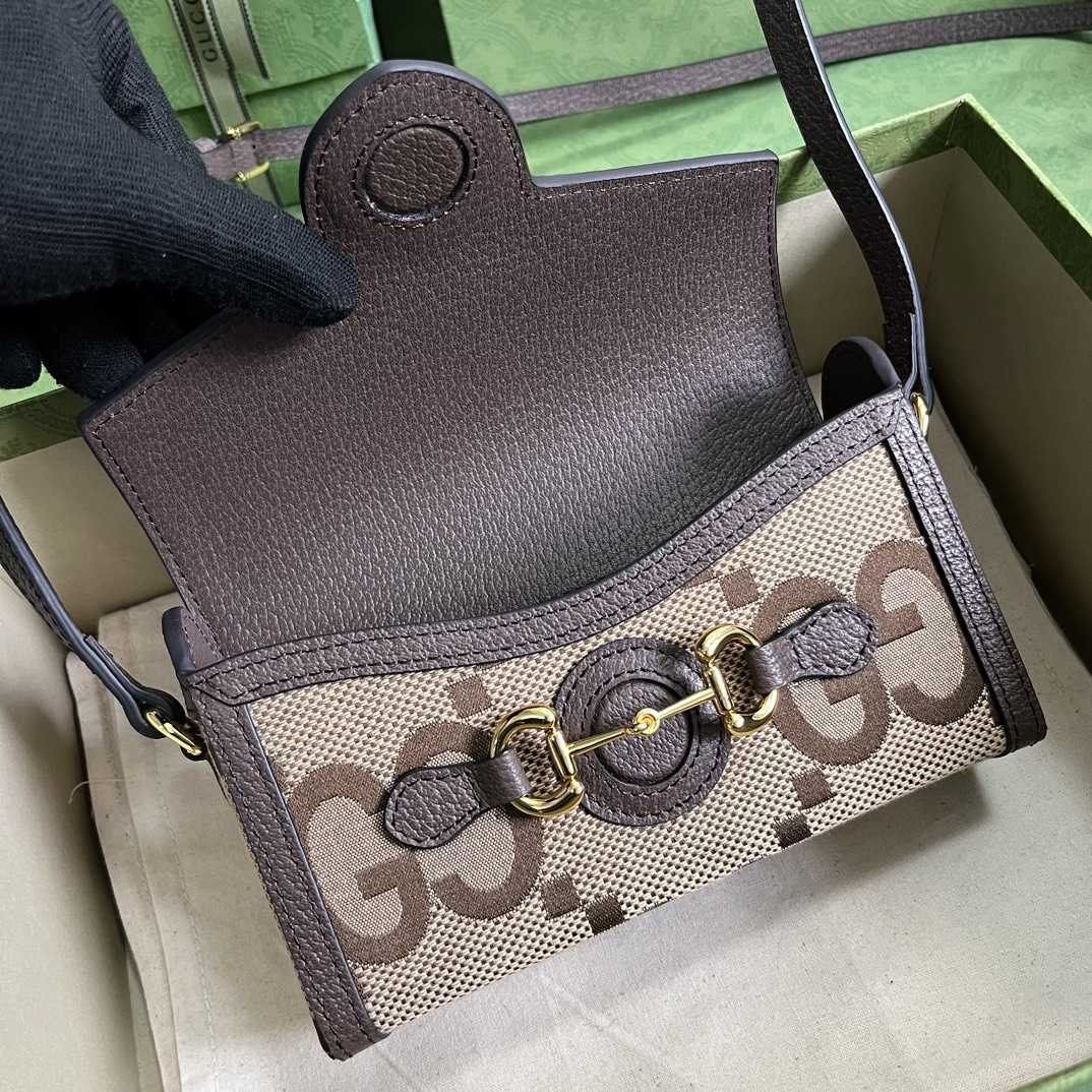 Gucci Horsebit 1955 Jumbo GG Mini Bag(18-12-5cm) - DesignerGu