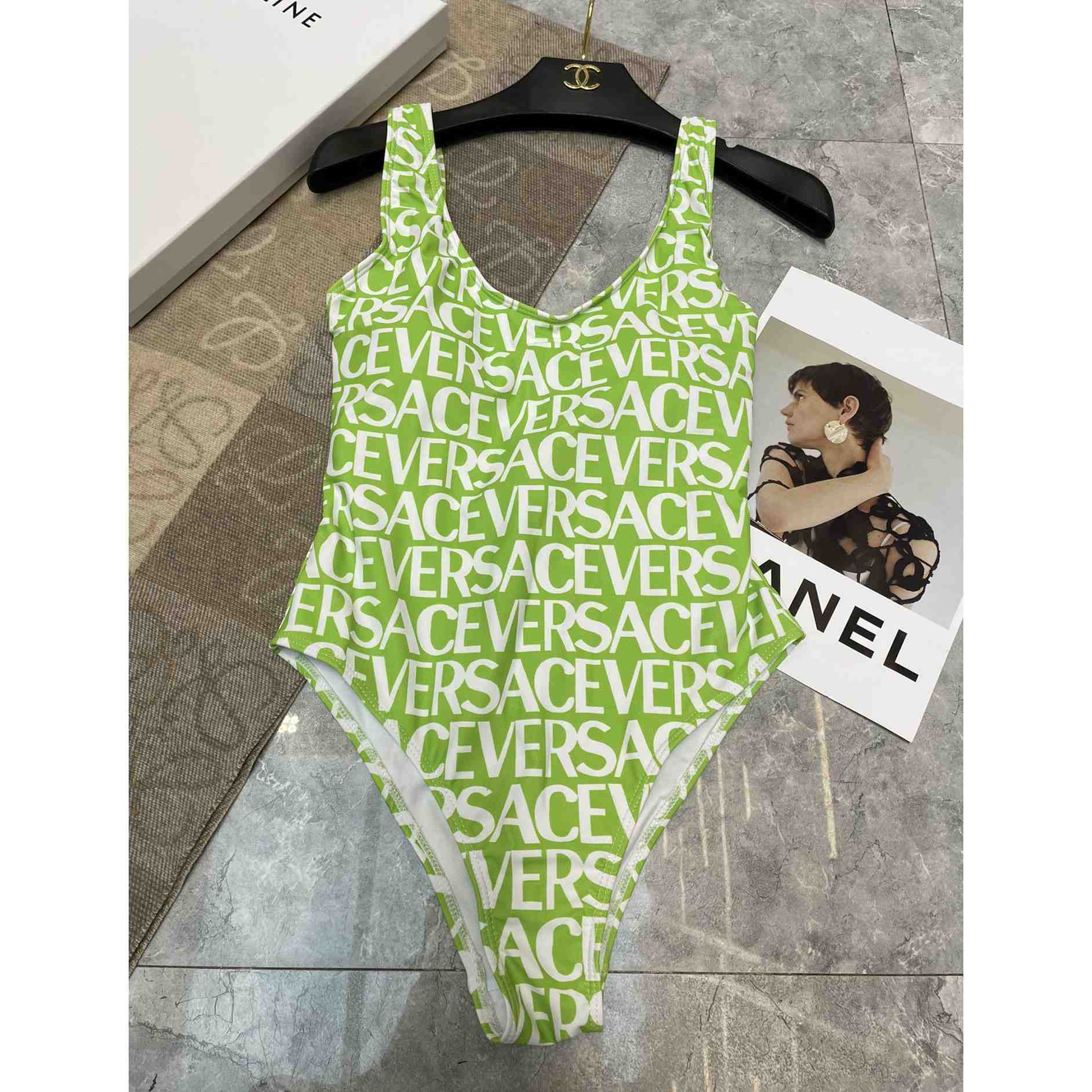 Versace Logo One-Piece Swimsuit - DesignerGu