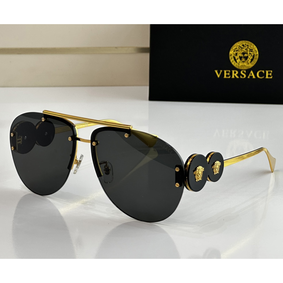 Versace Double Medusa Aviator Sunglasses    VE2250 - DesignerGu