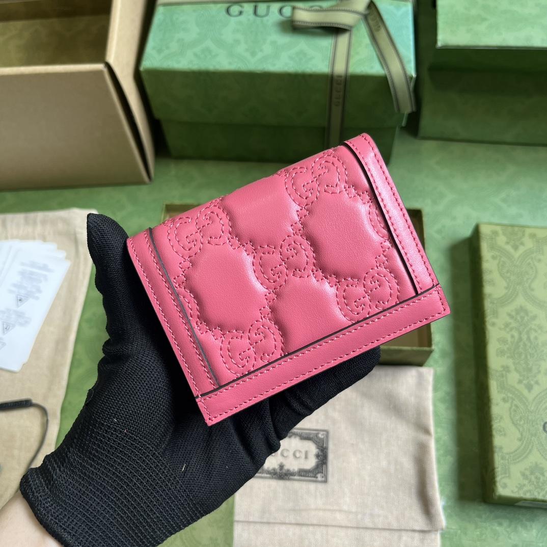 Gucci GG Matelasse Card Case Wallet - DesignerGu