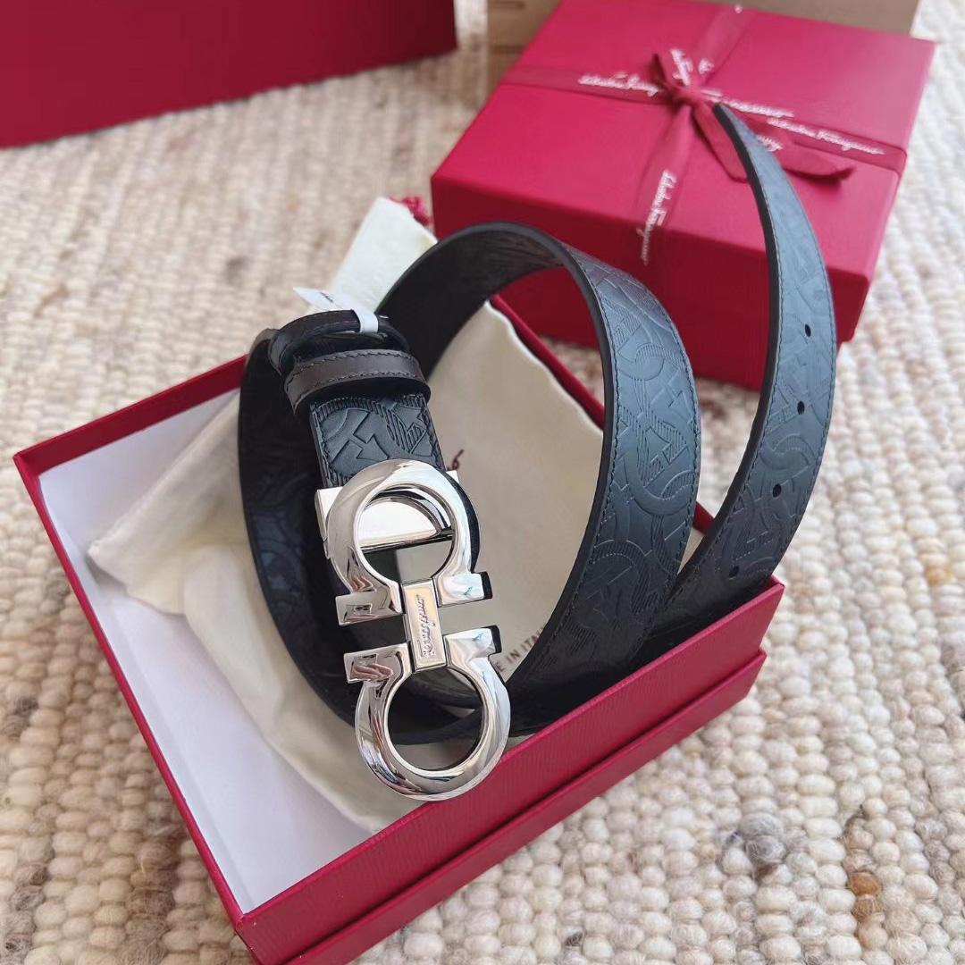 Ferragamo Reversible Leather Belt - DesignerGu