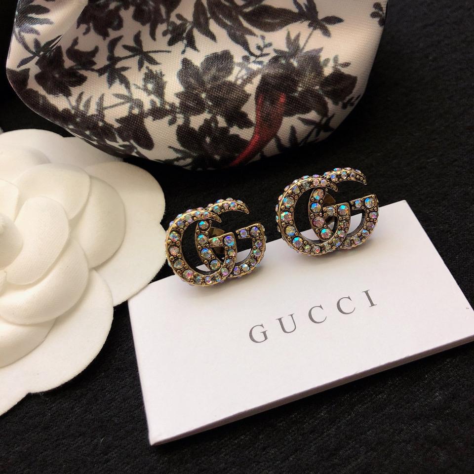 Gucci Crystal Double G Earrings - DesignerGu