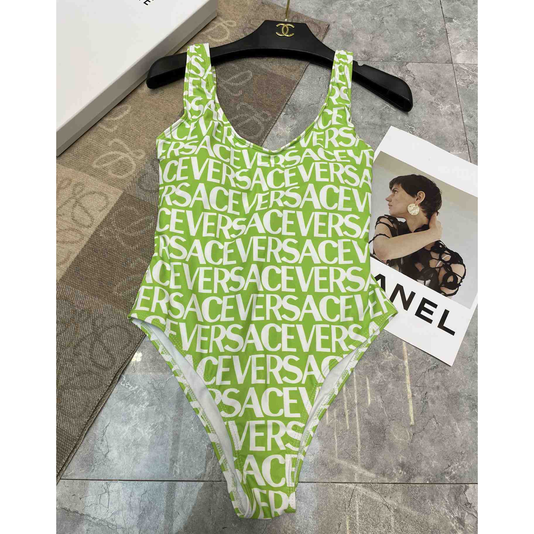 Versace Allover One-Piece Swimsuit - DesignerGu