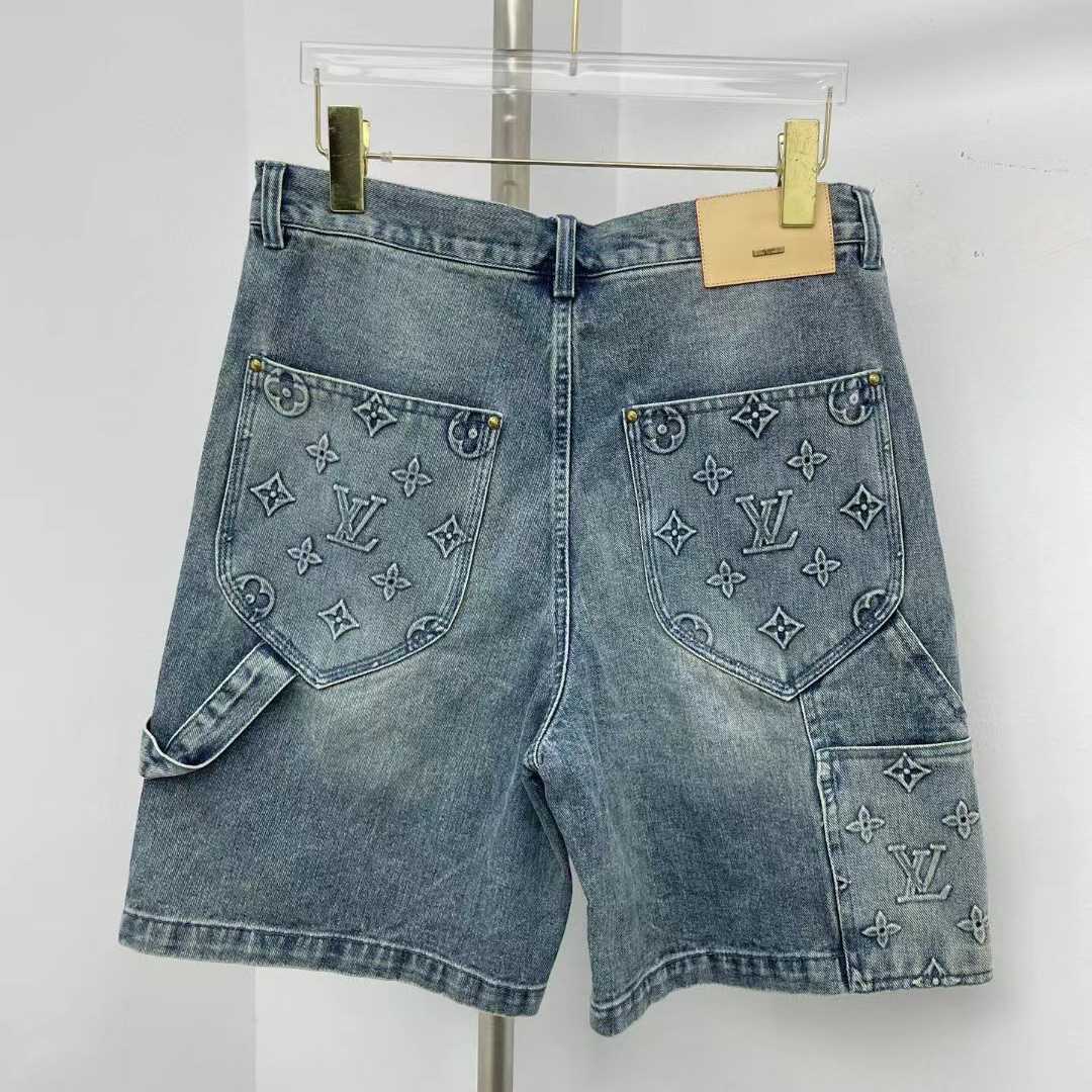 Louis Vuitton Denim Carpenter Shorts    1ABJ7D - DesignerGu