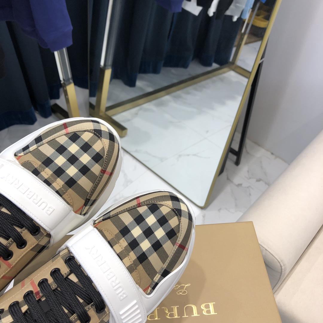 Burberry Check, Suede and Leather Sneakers - DesignerGu