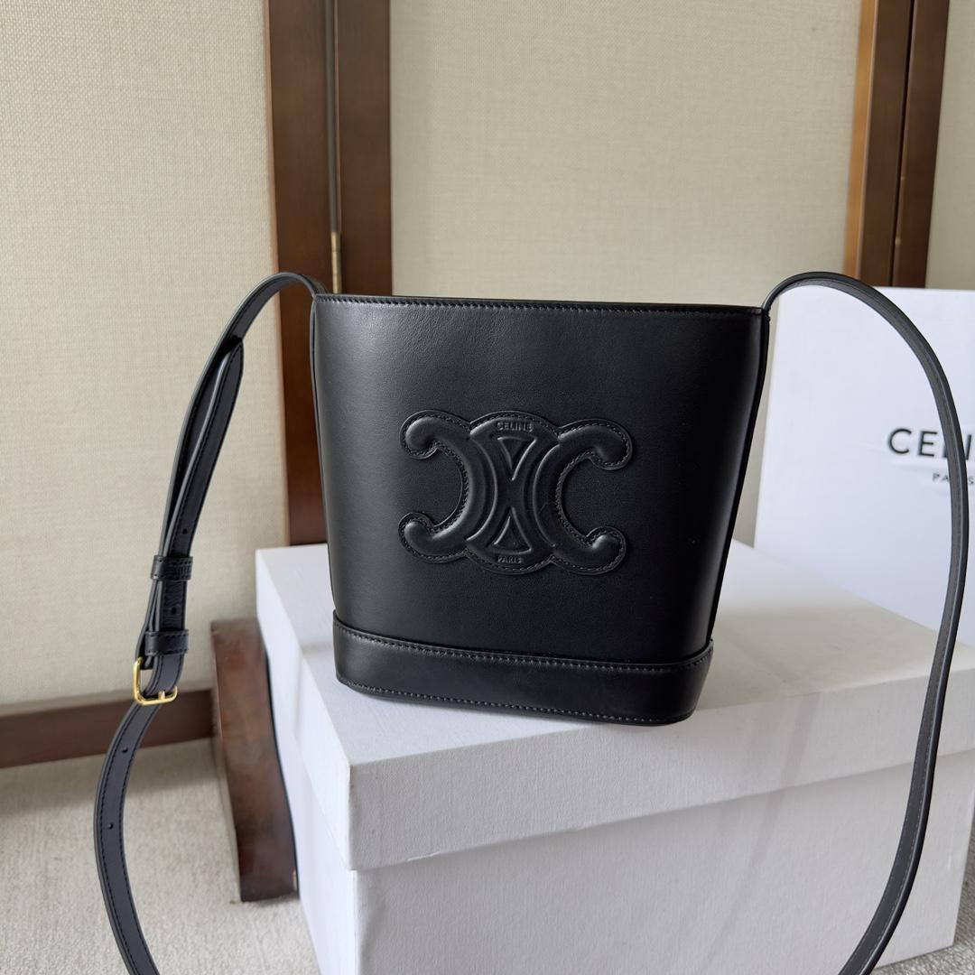 Celine Mini Bucket Cuir Triomphe In Smooth Calfskin  - DesignerGu