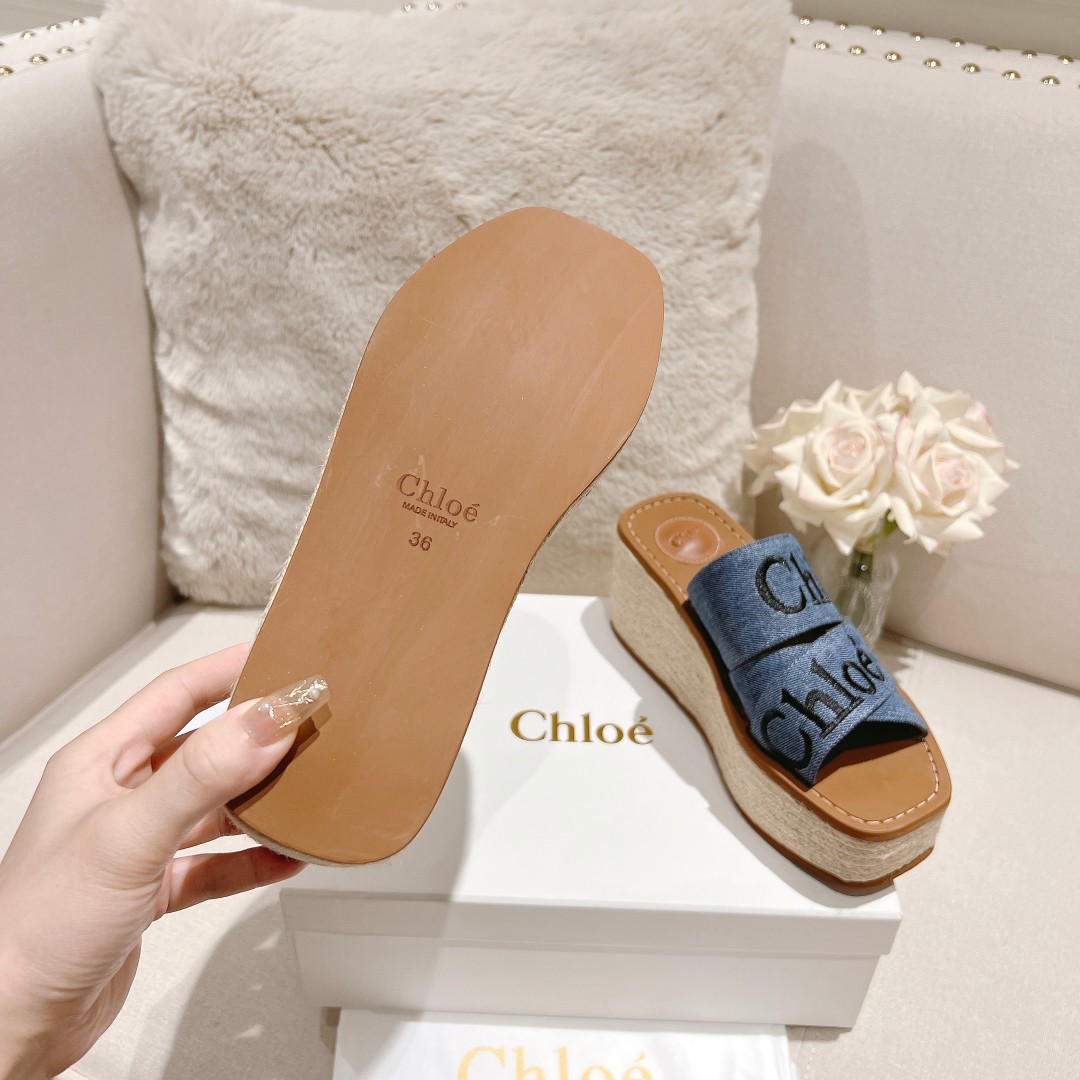 Chloe Woody Wedge Espadrille - DesignerGu