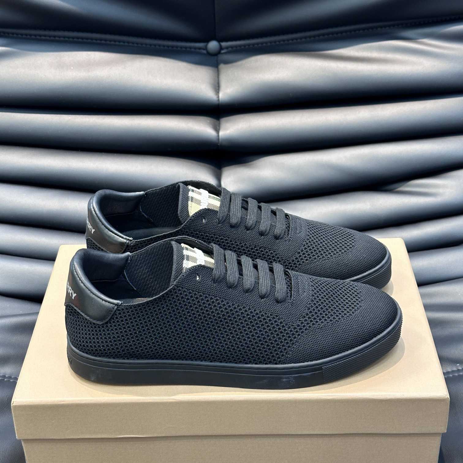 Burberry Nylon, Leather And Cotton Sneakers - DesignerGu