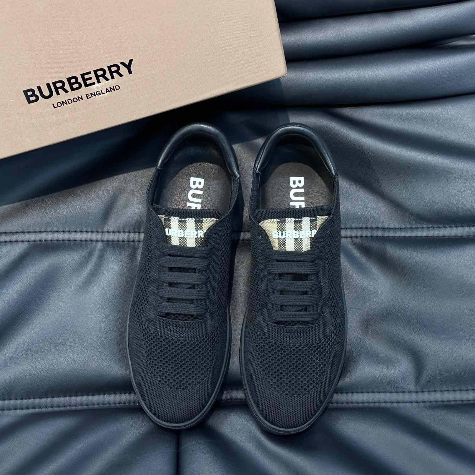 Burberry Nylon, Leather And Cotton Sneakers - DesignerGu