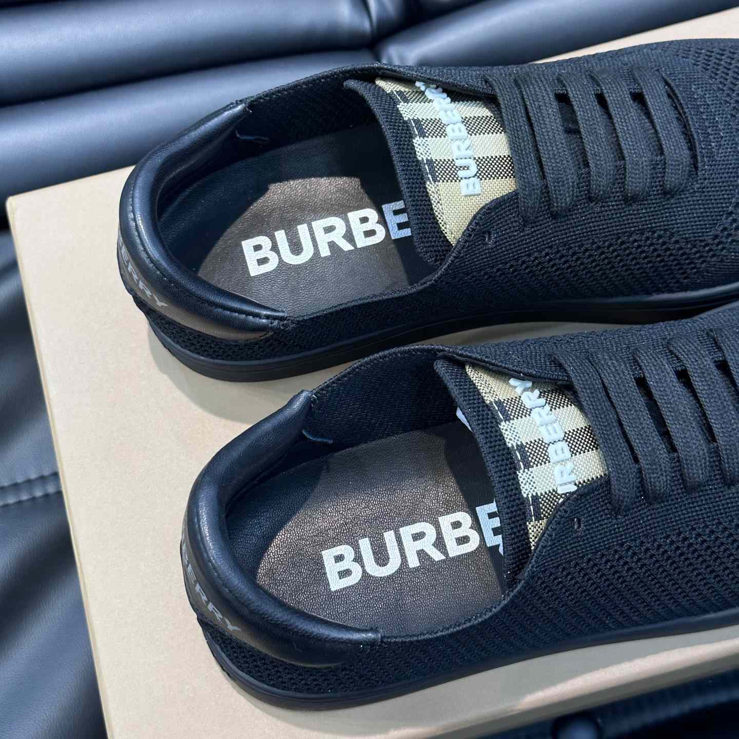 Burberry Nylon, Leather And Cotton Sneakers - DesignerGu