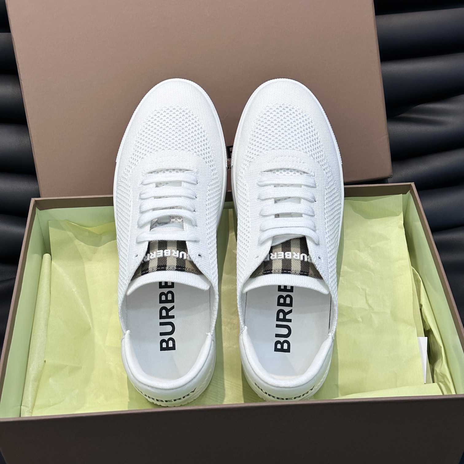 Burberry Nylon, Leather And Cotton Sneakers - DesignerGu