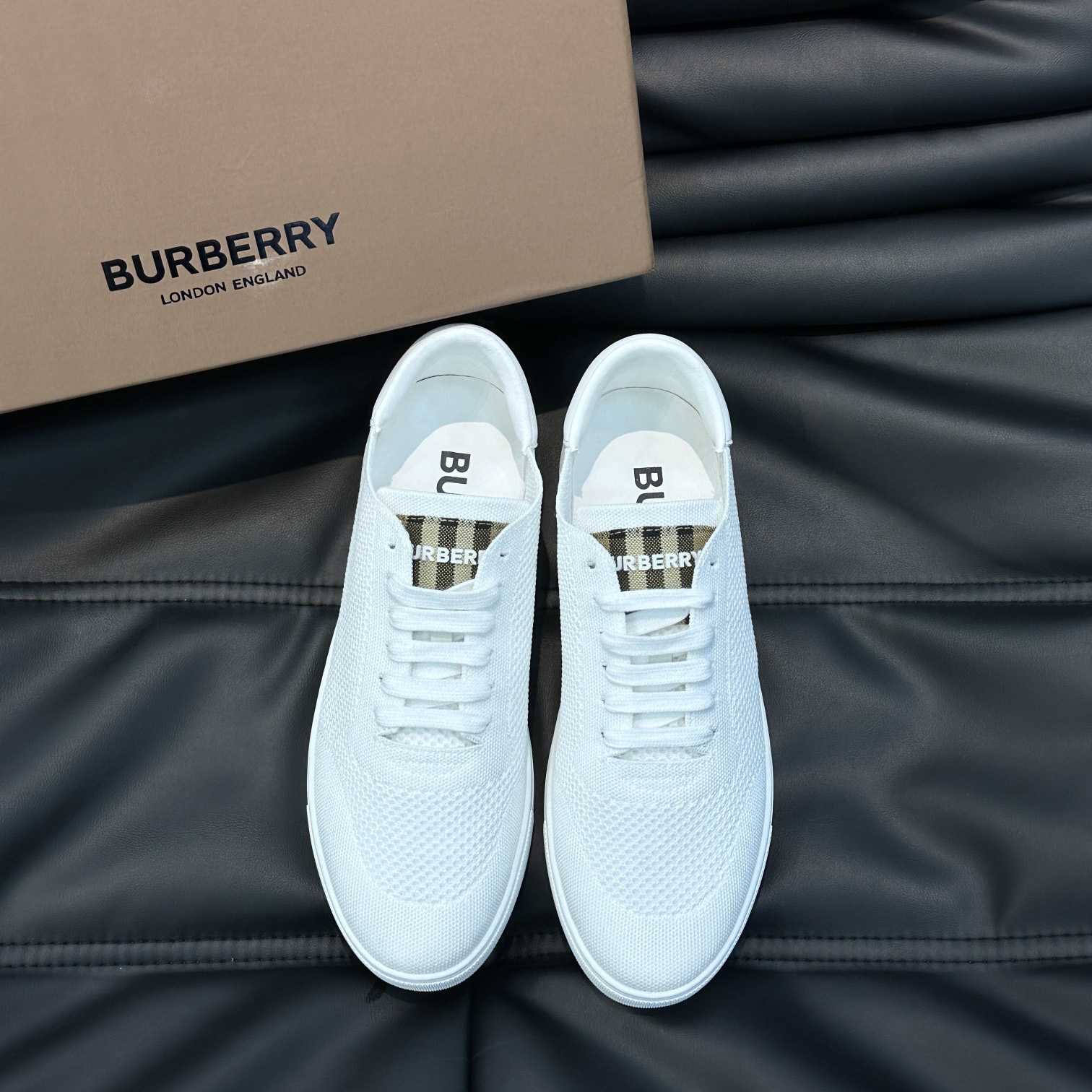 Burberry Nylon, Leather And Cotton Sneakers - DesignerGu