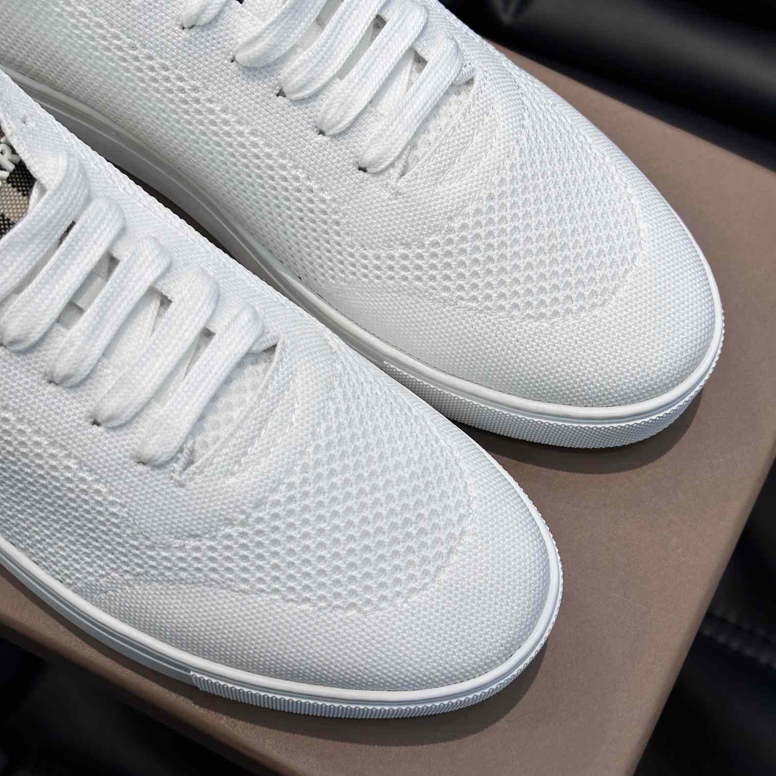 Burberry Nylon, Leather And Cotton Sneakers - DesignerGu