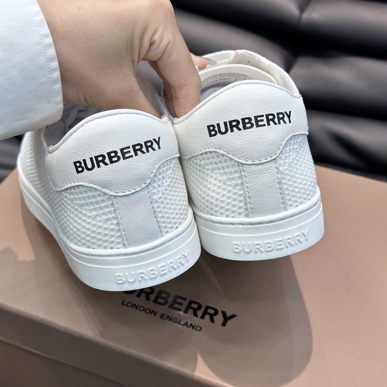 Burberry Nylon, Leather And Cotton Sneakers - DesignerGu