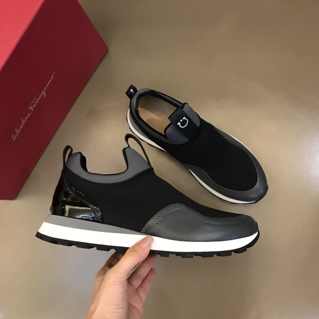 Ferragamo Men's Columbia Slip-on Sneakers - DesignerGu