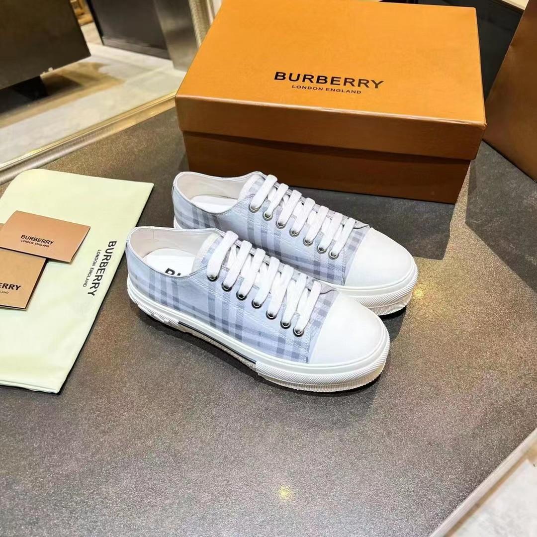 Burberry Check Cotton Sneakers - DesignerGu