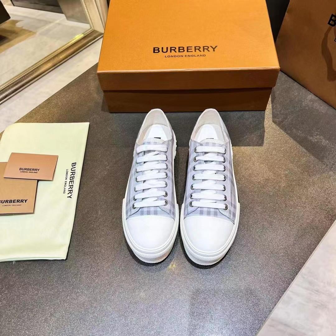 Burberry Check Cotton Sneakers - DesignerGu