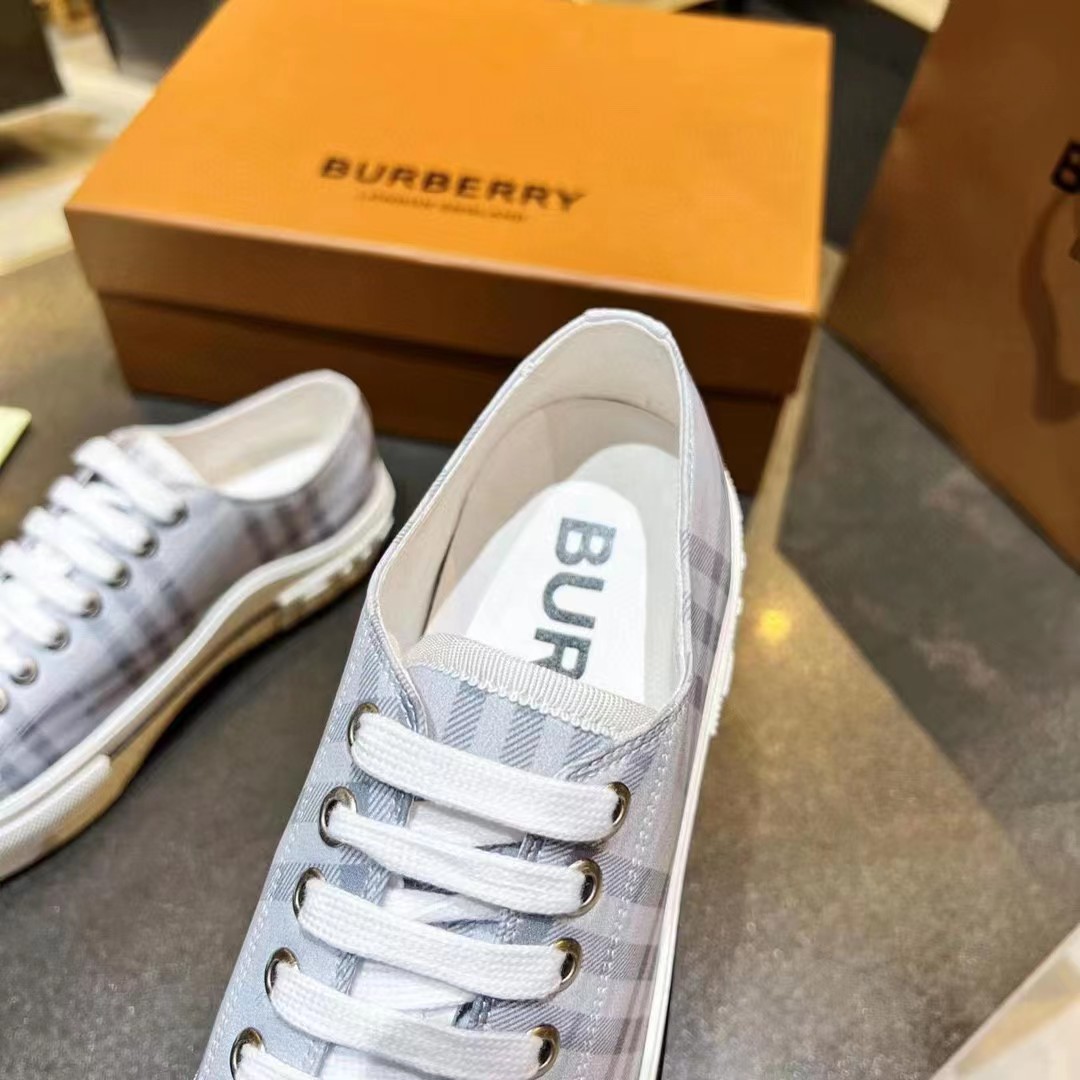 Burberry Check Cotton Sneakers - DesignerGu