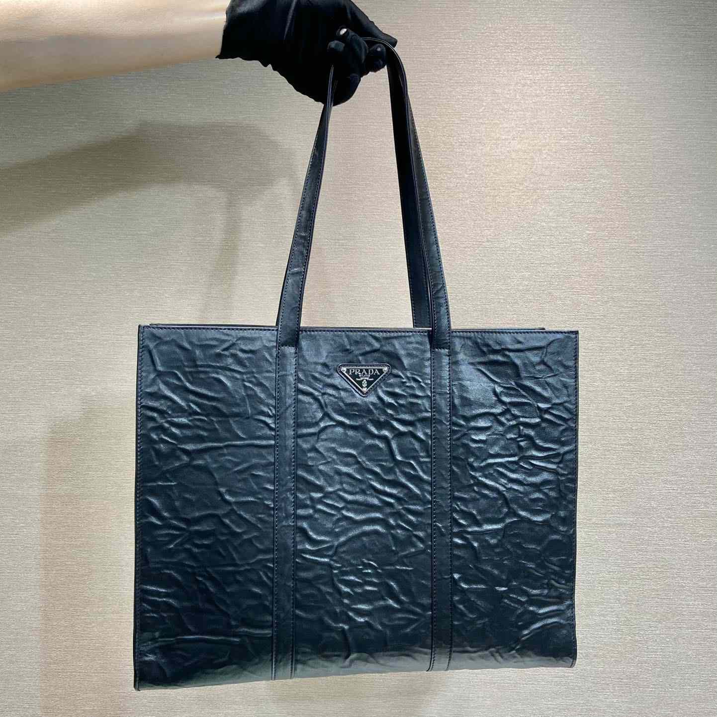 Prada Large Antique Nappa Leather Tote - DesignerGu