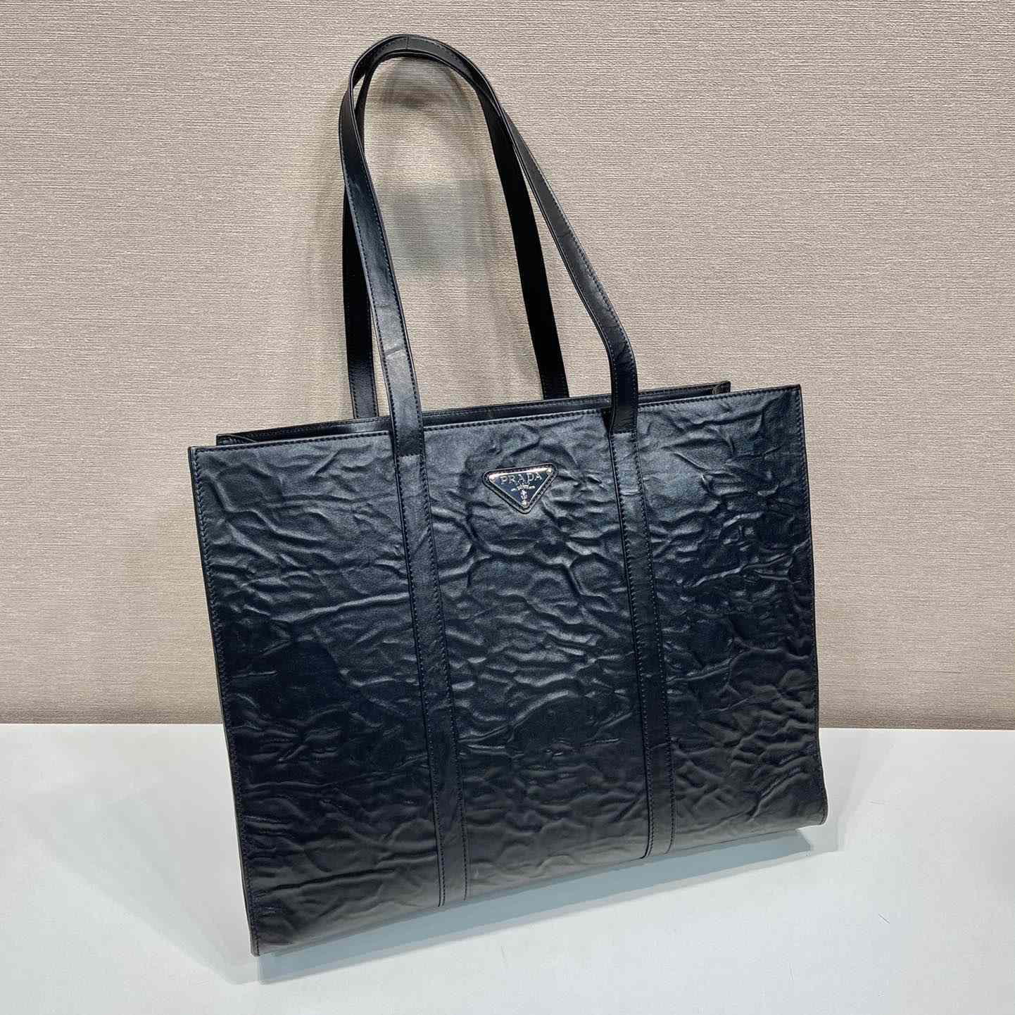 Prada Large Antique Nappa Leather Tote - DesignerGu