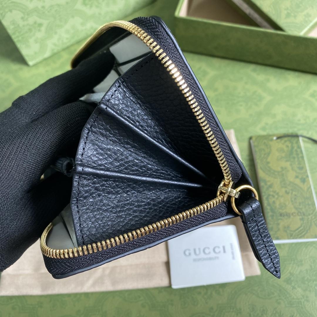 Gucci GG Marmont Zip Around Wallet(19-10-3.5cm)    - DesignerGu