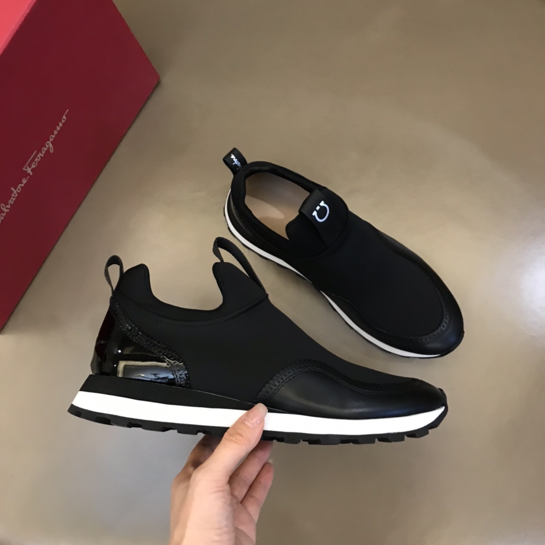 Ferragamo Men's Columbia Slip-on Sneakers - DesignerGu