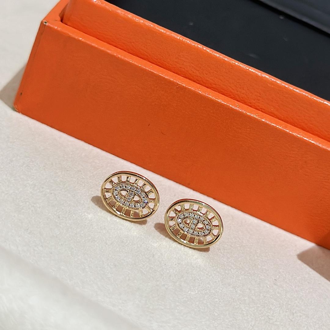 Hermes Chaine D'ancre Divine Stud Earrings - DesignerGu