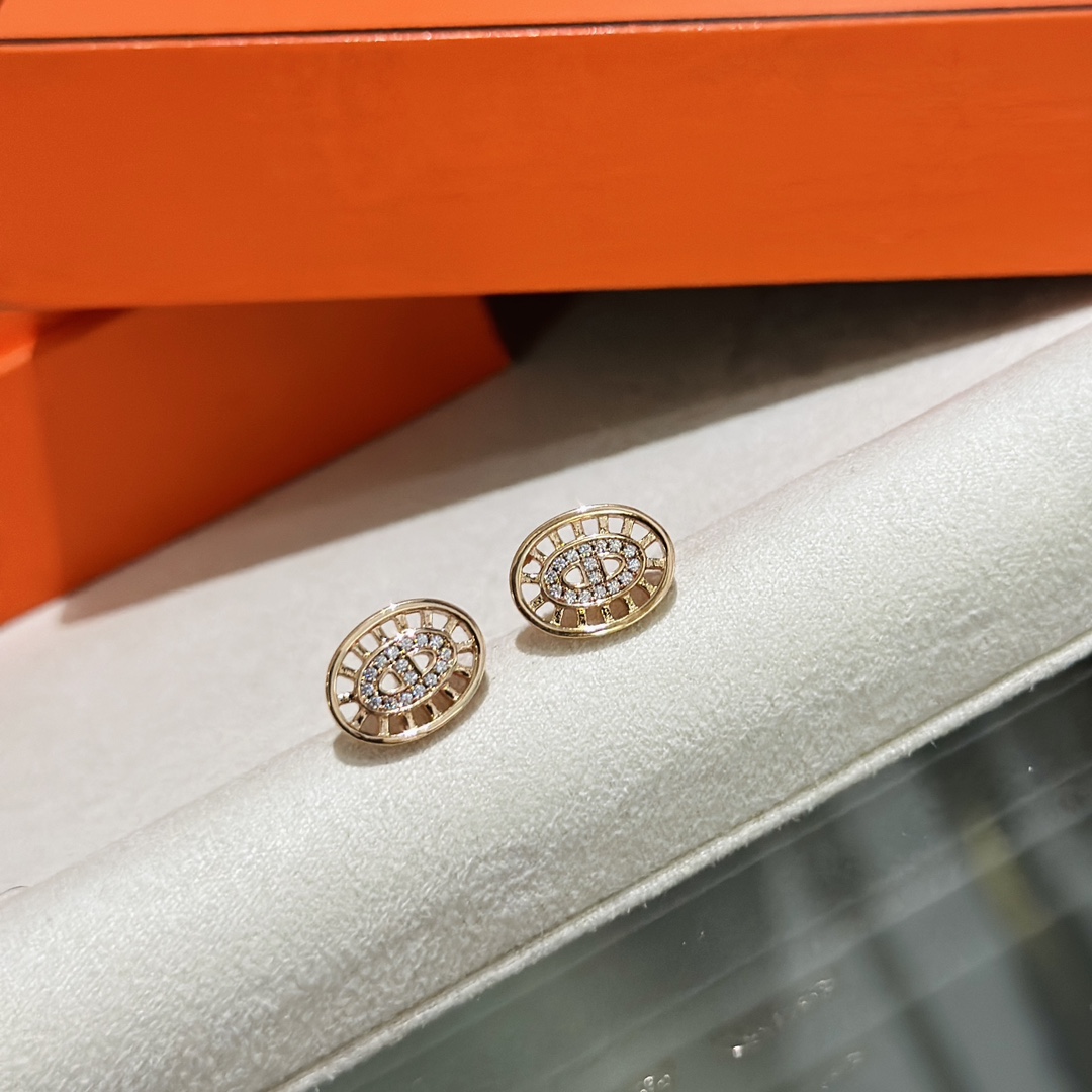 Hermes Chaine D'ancre Divine Stud Earrings - DesignerGu