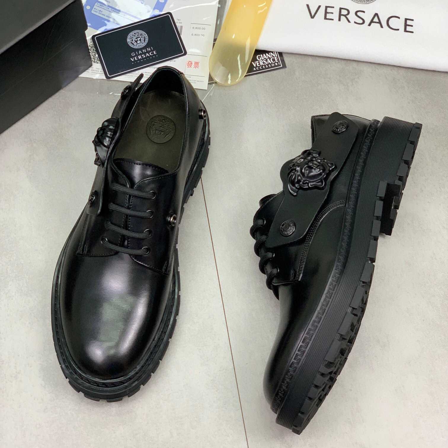 Versace Medusa Head-motif Derby Shoes - DesignerGu