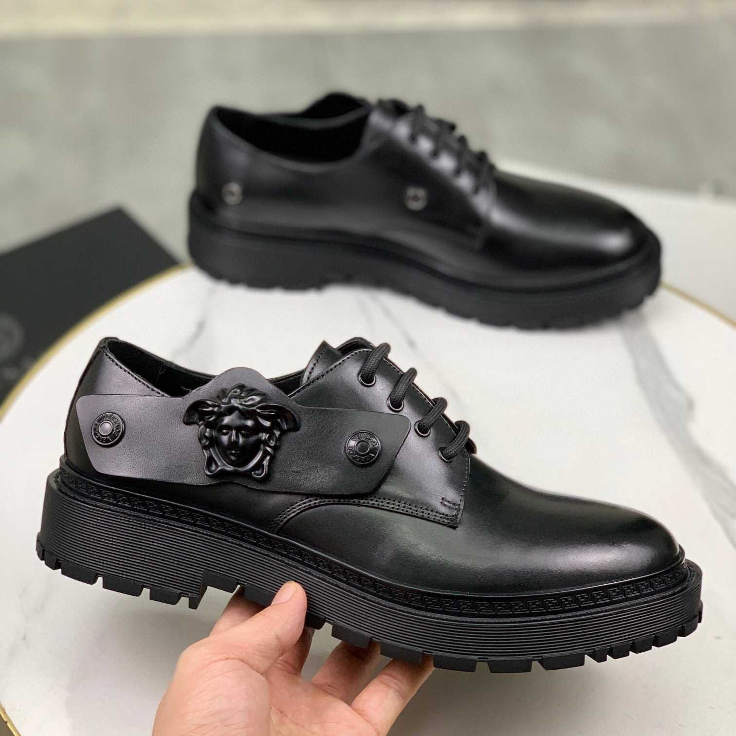 Versace Medusa Head-motif Derby Shoes - DesignerGu