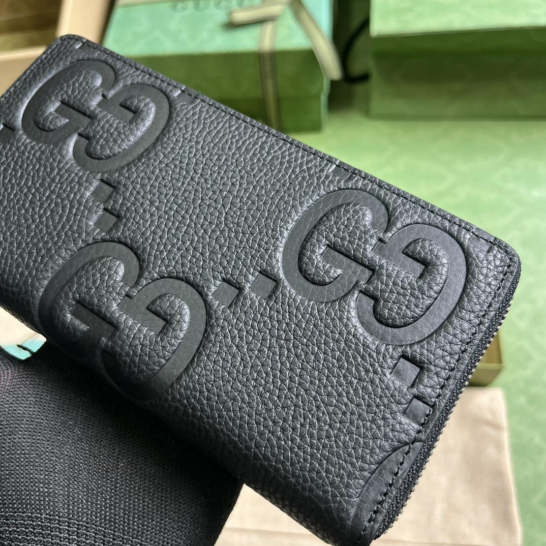 Gucci Jumbo GG Zip Around Wallet(19-10.5-2.5cm) - DesignerGu