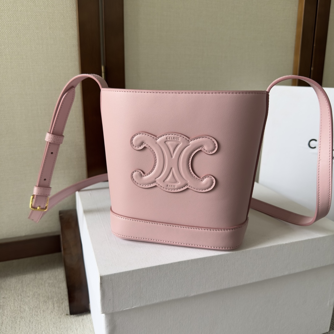 Celine Mini Bucket Cuir Triomphe In Smooth Calfskin  - DesignerGu