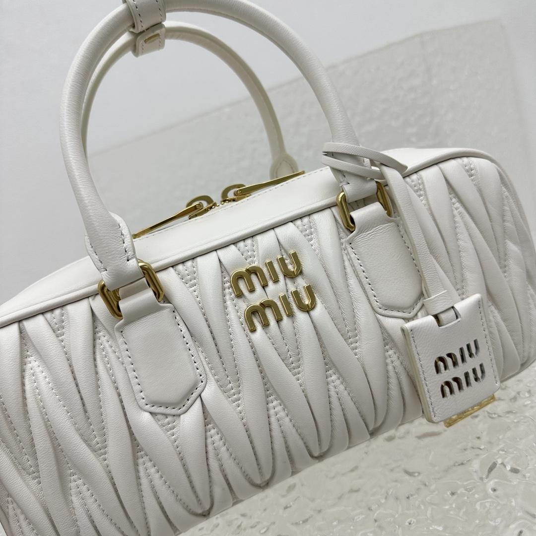 Miu Miu Arcadie Matelassé Nappa Leather Bag - DesignerGu